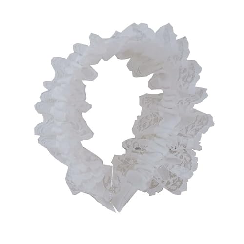 Furimuk Lolita White Lace Headband Headdress Gothic Vintage Cosplay Hair Accessories For Tea Party Princess thumb #4