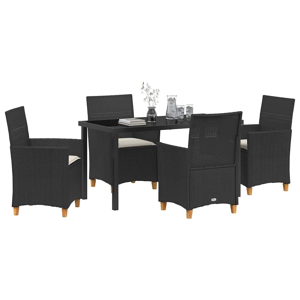 Mobilier jardin polyrotin 5 pcs résistant finies les corvées