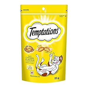 Temptations Cat Treat, Tasty Chicken Flavour – 85 g, Adult, Chunk