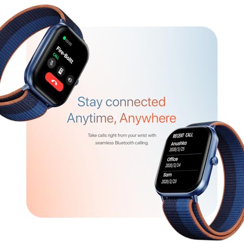 Image of Fire-Boltt Ninja Call Pro Max Nyluxe Smart Watch 2.01 inch Display, Bluetooth Calling, 120+ Sports Modes, Health Suite, Voice Assistance (Midnight Blue)