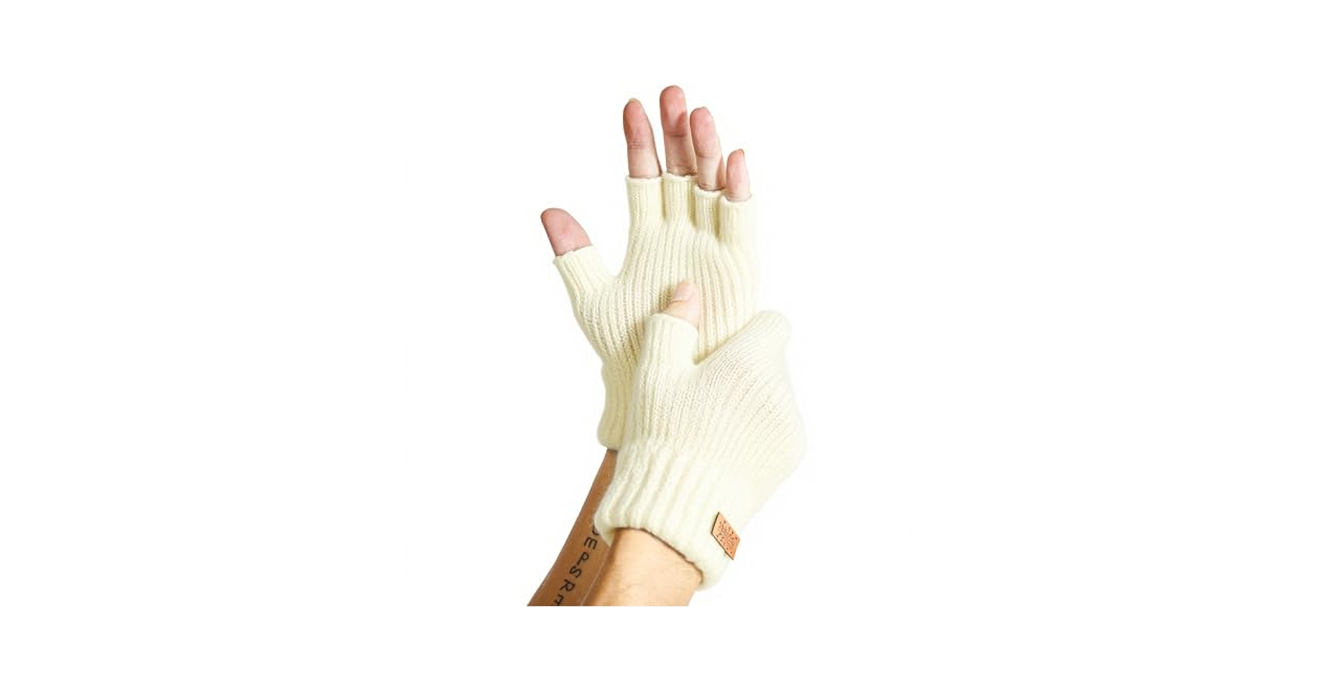 JYUYNY Fingerless Gloves for Women Men, Winter Warm Alpaca