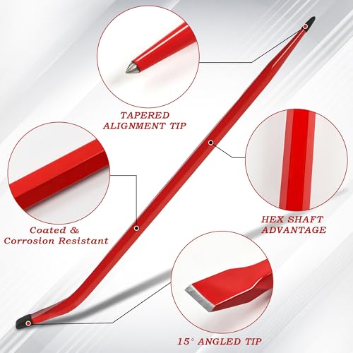 Image of TOOLEAGUE 24-Inch Heavy Duty Alignment Pry Bar, Connecting Bar