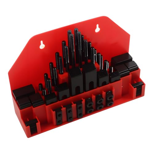 Image of 58 Pcs 1 /2 inch T-Slot 3 /8 inch-16 Stud Clamp Compatible with Milling CNC | Hardened Alloy Steel, High Clamping Stability