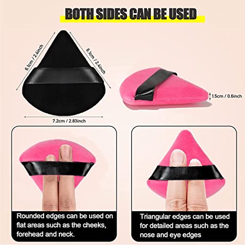 Image of 15pcs Triangle Powder Puff For Women Makeup Sponge puff Multicolored Face Dry Wet Makeup Puff for Loose Powder Body Powder, Cotton Cosmetic Sponge for Contouring, Under Eyes and Corners