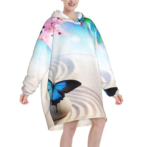 Sweat plaid papillon zen pour vos soirées cocooning à la maison - 2