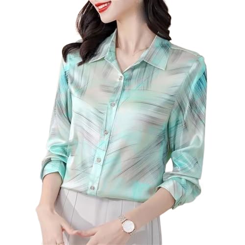 Chemise d'été manches longues femme vêtement ample léger et respirant coupe droite décontractée