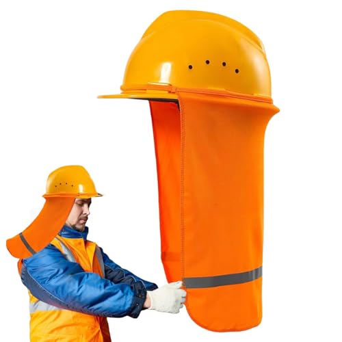 Casco duro Visor Sun Shade – Casco de seguridad con solapa para el cuello | Protección UV con alta visibilidad, protección UV, protección solar, rejilla de refrigeración para sombreros duros