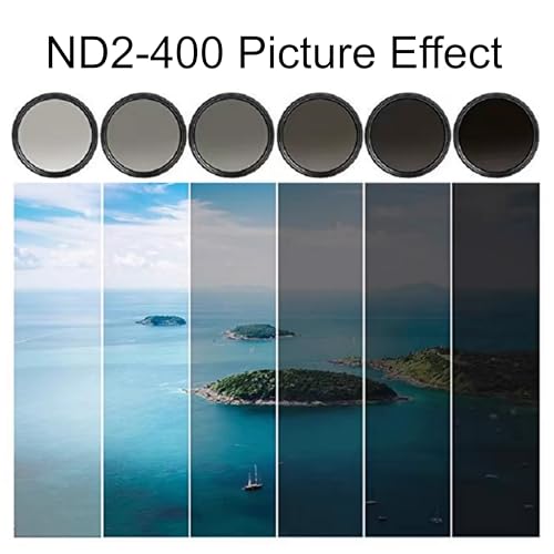 Image of GetZget Nd Filters Lens Compatible with oneplus 11 /12 /13 & 11R /12R, iPhone 14 /15 /16 pro & pro max, Xiaomi 14 Mobile Cover, DSLR Camera (ND2-ND400 Filter, 58mm)