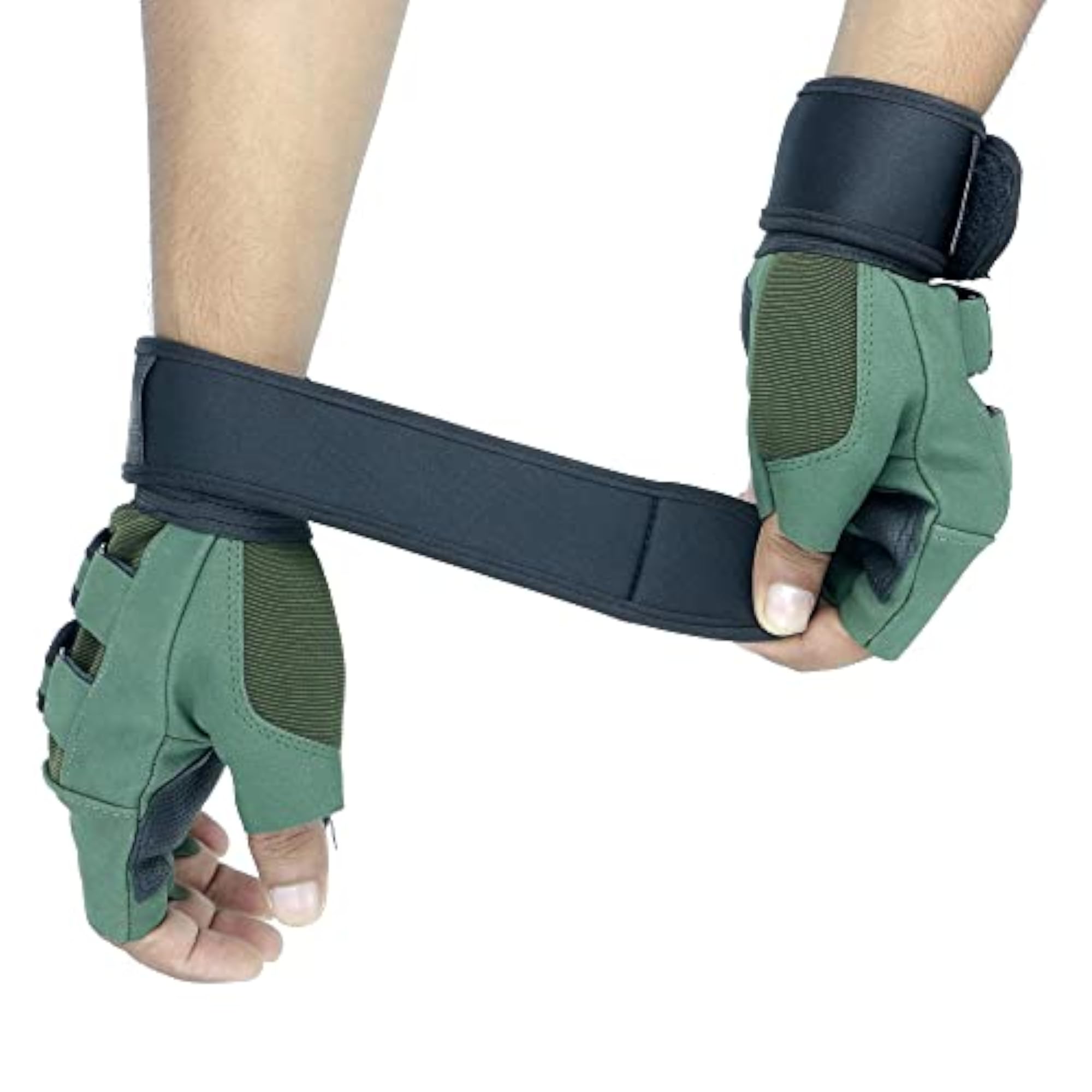 Half Finger Gloves with Adjustable Velcro Strap for Boys & Men