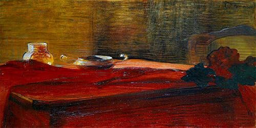 Peinture sur toile nature morte Curt Herrmann decoration chambre moderne image 60x90cm