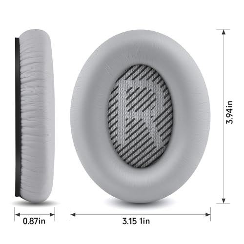 Repuestos profesionales mejorados para almohadillas de oído Bose QC35 y QC35ii QuietComfort 35, con cuero más suave, espuma para aislamiento de ruido y mayor grosor miniatura 5
