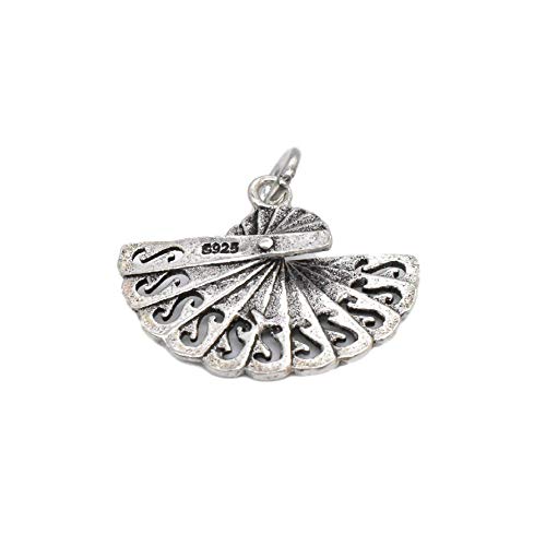 Pendentif en argent 925 ventilateur 3D pour la création de bijoux de haute qualité