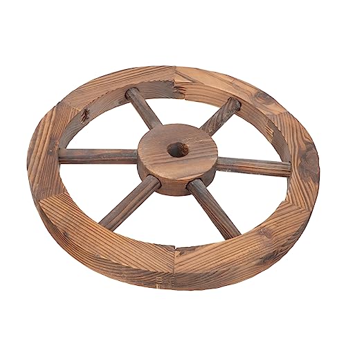 MOTHNUR Rueda Decorativa De Madera Para Pared De 9,95 Pulgadas, Estilo Vintage Rústico Adecuado Para Sala De Estar y Jardín