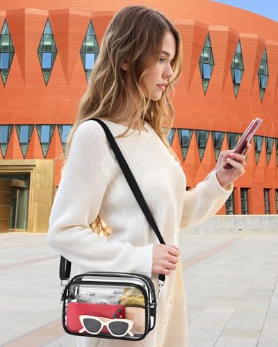 Clear Bag for Stadium Events, Clear Purse with Removeble Strap, Stadium Bag for Sporting Work Festival and Concert3