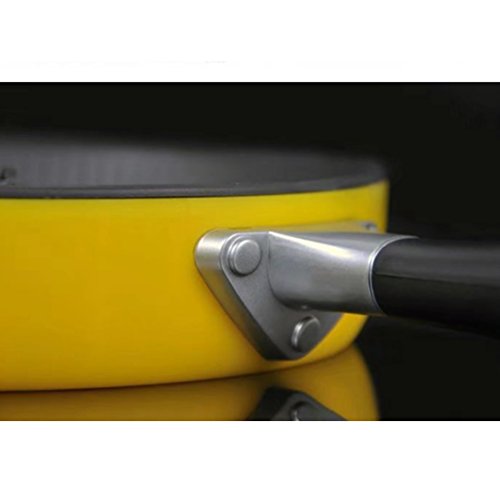 Winomo 3D Pan With Fried Egg Shape Pot Wall Clock Modern Design For Kitchen Decoration (No Battery Included) - Yellow #TOP4