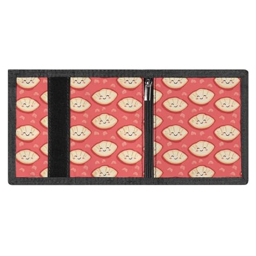 Cute Dumpling Custom Trifold Wallet Front Pocket Credit Card Holder with Coin Purse for Men Women Travel Gifts4
