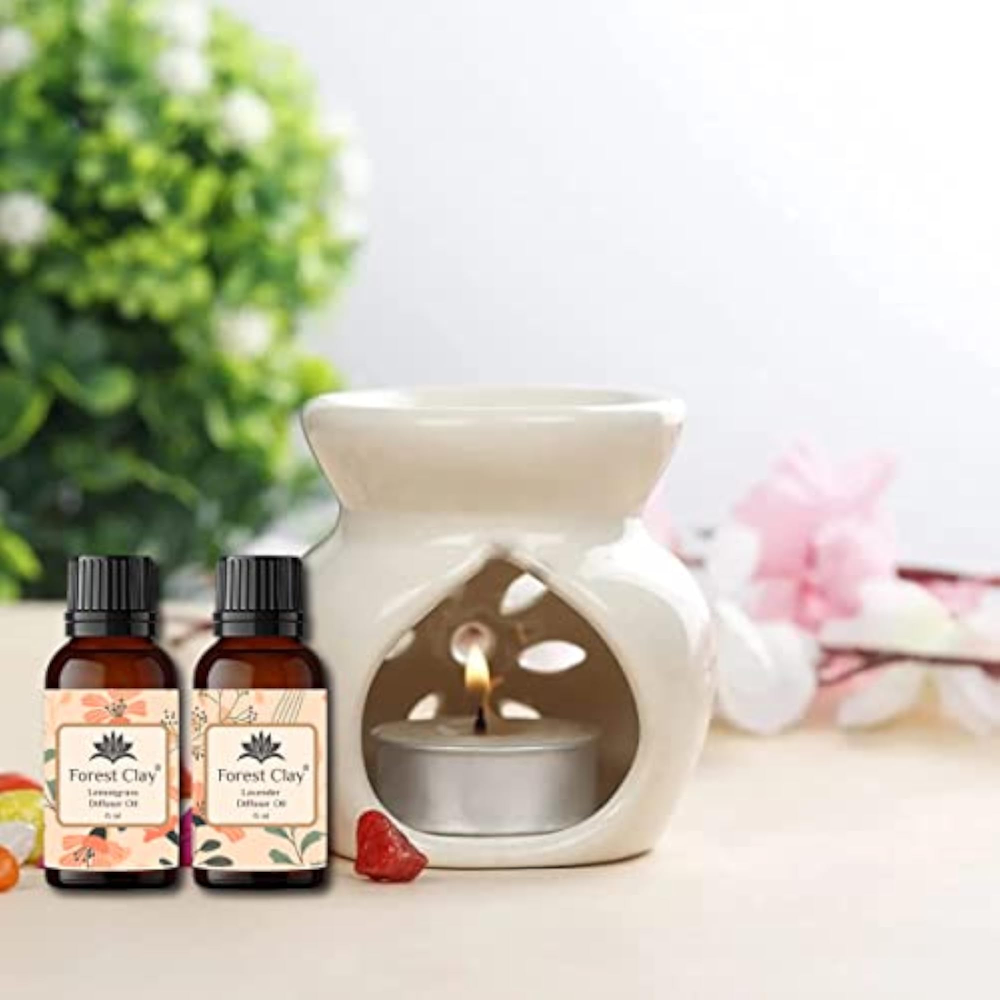 Lavender & Lemongrass Essential Oil with Ceramic Diffuser