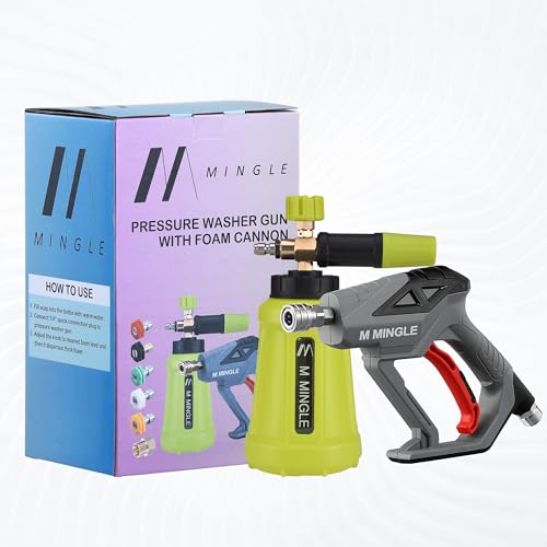 M Mingle High Pressure Washer Gun Snow Foam Lance, 4000 Psi Cannon Foam Blaster Power Washer With 1/4 Inch Quick Connector thumb #8
