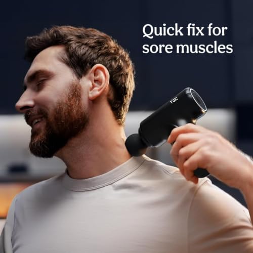 Image of Massage Gun For Pain Relief Deep Tissue - Portable Handheld Body Massager for Muscle Recovery & Pain Relief - 6 Speed Levels, 4 Specialized Heads for Back, Legs & Athletes 1 Month Warranty (Multicolour)