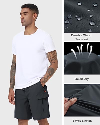 Men's Cargo Shorts Quick Dry Lightweight Stretch Hiking Shorts for Men with 5 Pockets No Lining4