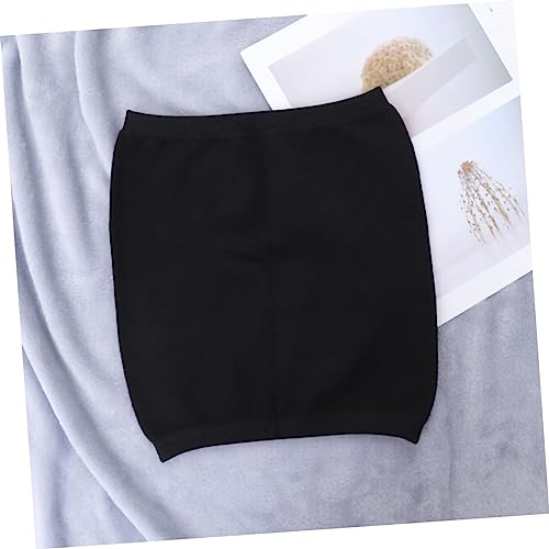 Faja lumbar de lana negra para soporte y calor miniatura 2