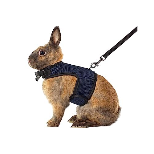 MANON ROSA Rabbit Harness and Leash Set - Adjustable Escape-Proof Training and Walking Gear for Guinea Pigs Bunnies Chinchillas Hamsters Ferrets Rats