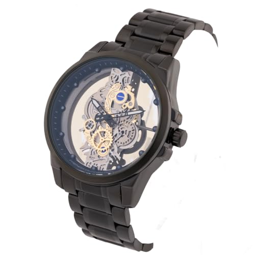 Image of French Connection Cosmos | Skeleton Dial | Stainless Steel Strap | Quartz Watch for Men - FCK1BM