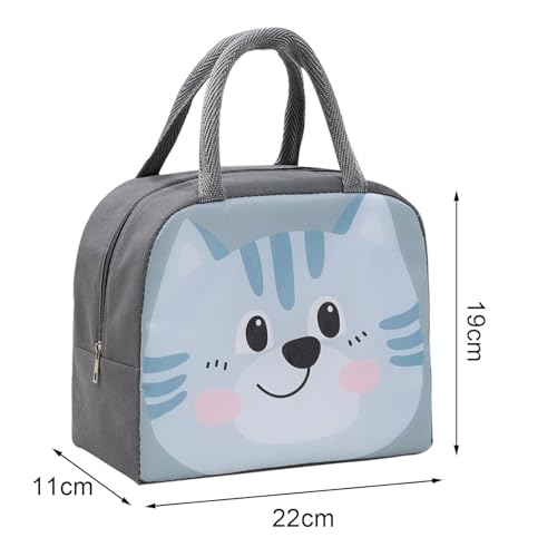 Image of Eco-Friendly Insulated Lunch Bag with Smart Organizer for Office, School, Gym & Outdoor - Reusable, Durable, and Stylish Storage for Men, Women, and Kids (Cartoon)