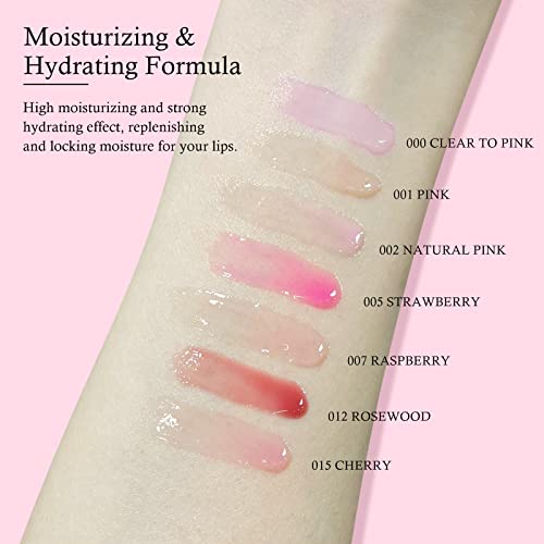 Kyda Hydrating Lip Glow Oil, Moisturizing Lip Oil Glossy Transparent Plumping Lip Gloss, Tinted Lip Oil For Lip Care And Dry Lips, By Ownest Beauty-Red Cherry #TOP4