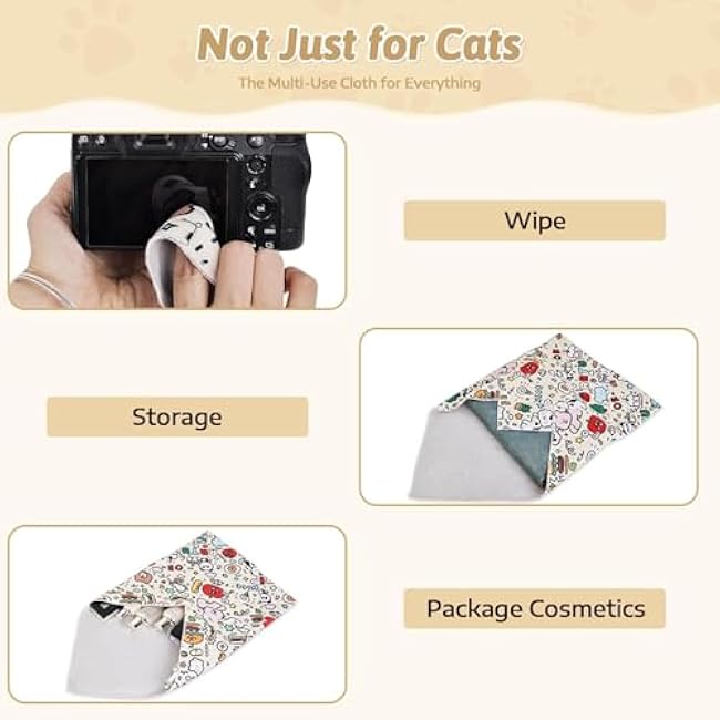 Cat Wrap for Cutting Nails Cat Restraint for Nail Clipping 50x50cm Cat Swaddle Wrap Self-Adherent Anti-Bite Anti-Scratch Anti-Escape Cat Grooming Wrap Multifunctional Pet Tool (Graffiti Color-nIv1zbt7