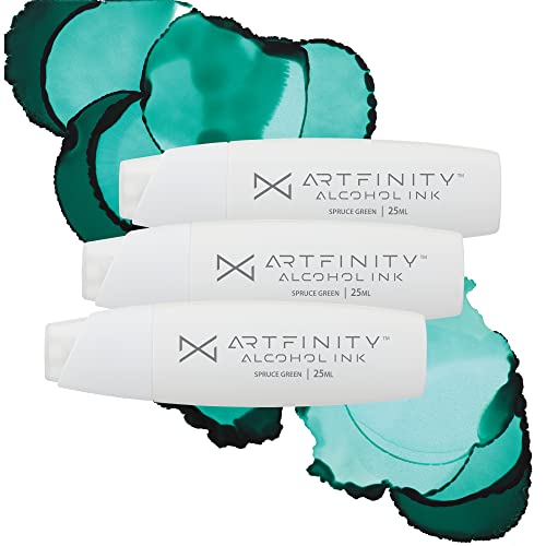 Artfinity Alcohol Inks 3 Pack - Vibrant, Professional, Dye-Based Alcohol Inks for Artfinity Alcohol Markers, Artists, Drawing, & More! - Spruce Green BG3-8