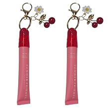 Lip Gloss Keychain Cap Compatible with Summer Fridays 0.5 Oz Lip Balm, Lipgloss Holder, Lip Balm HolderRed
