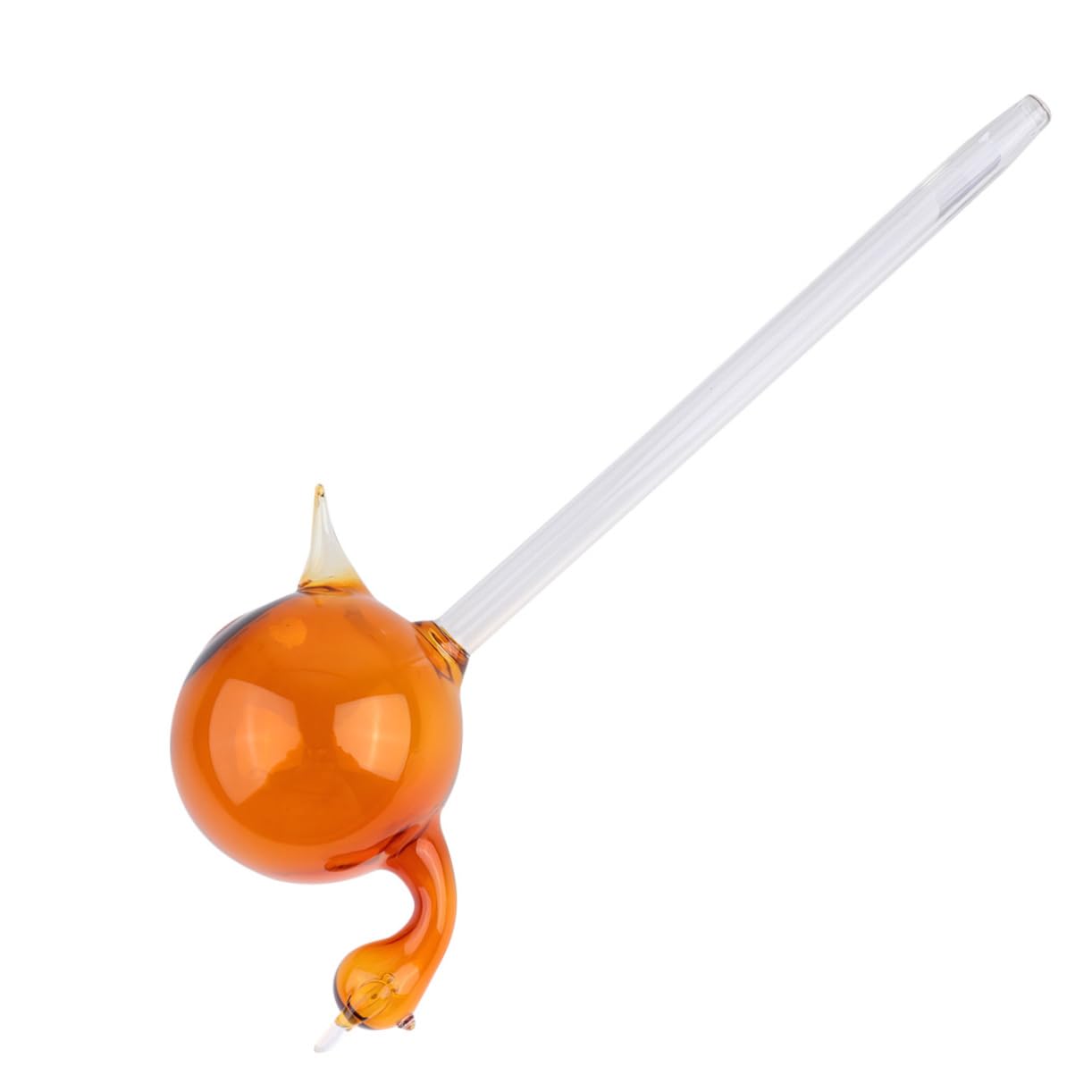 SEWOART Snail Shape Self Watering Devices Mini Glass Automatic Plant Waterer System for Use Yellow Diameter Height for Patio Lawn