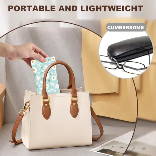 Image of Anikathy 2Pcs Sunglass Eyeglass Glasses Case Soft PU Leather with Cleaning Cloth Portable Glasses Pouch Bag for Men Women