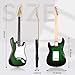 Electric Guitar, 39 Inch Solid Full-size Electric Guitar S-S-S Pickups Starter Kit Includes Amplifier, Bag, Digital Tuner, Strap, String, Cable, Picks，Mini AMP（Green (Green)