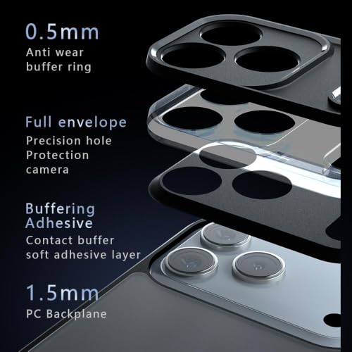 Image of Matte PC+TPU Phone Case for iPhone 17 Pro Max, Black | Air Bag Corner Protection, Anti-Fingerprint, Never Turns Yellow, Micro Arc Edge, Camera Lens Guard