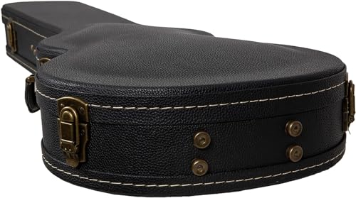 Crossrock Electric Guitar Case fits 16" Lower Bout Hollow-Body Archtop Guitars-Vintage Hardware, Sponge Lining, Metal Feet, Storage Space-Black (CRW520JA16BK) by Crossrock - Image 7