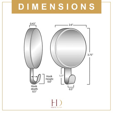 Haute Decor Attract Magnetic Wreath Hanger - 2 Pack (Silver) - Hooks For Metal Or Single-Pane Glass Doors And Windows #TOP6