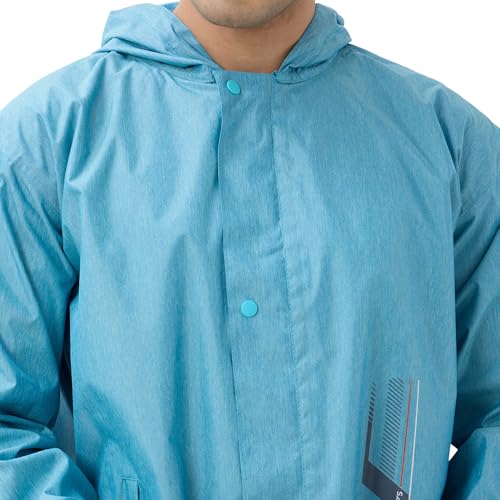Image of Citizen Designer Rain Suit for Men, Special Slub Rubberized Fabric, Heavy PVC Coating, Heavy Duty Zipper, Reflective Back Print, Inbuilt Cap, Elastic Cuff, Designer Tapping Series