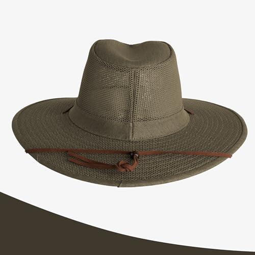 Image of Henschel Hats Aussie Breezer Grande Hat - Extra Wide-Brim Sun Hat for Men | Perfect Men's Summer Hat for Camping