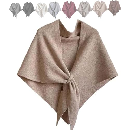 2025 New Pashmina Shawl Wraps for Women,Solid Color Casual Knitted Scarf Shawls and Wraps Cardigan Cape,