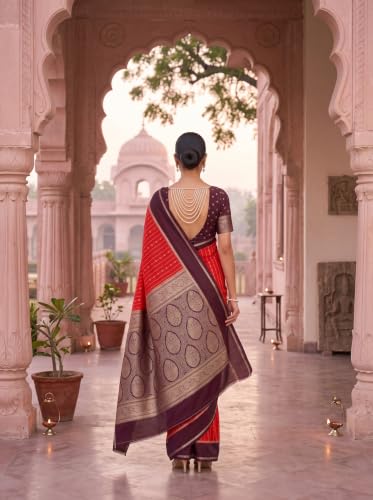 MIMOSA orange mysore silk saree – image 3