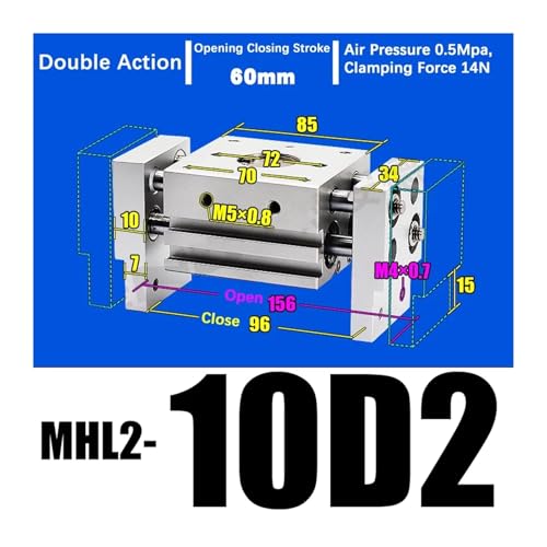 Cylindre parallèle MHL2-20D2 pour l'assemblage de pièces larges - 6