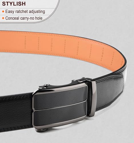 Image of Men's Belt,Bulliant Leather Adjustable Belt for Men Dress Casual 1 3 /8,Trim to Fit