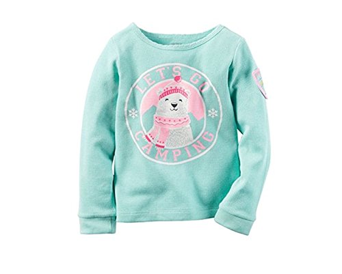 Tee-shirt Let's Go Camping turquoise 2T Carter's vêtement anti-irritation fille