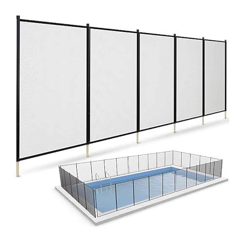 ALLSAFE Pool Fence Replacement Mesh Fabric – 4'x15' Black Mesh for Pool Fence Repair, DIY & Cut-to-Fit | Compatible with Most Pool Fencing Poles | Replacement Parts, Safety Fence, No Poles