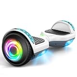 Hoverboard 6.5 Pouces Overboard, Hover Board Gyropode Tout-Terrain, Bluetooth et LED Auto-équilibré électrique Auto-équilibrage pour Enfant et Adult