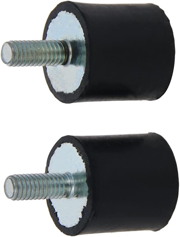 4pcs M8 VE Metal Vibration Rubber Isolators Thread Rubber with Studs Mounts, Black Anti-Vibration