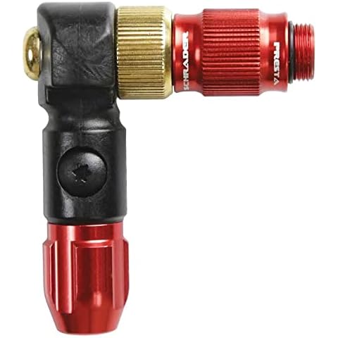 Lezyne Unisex_Adult ABS-1 Pro Chuck Pumpenkopf mit Schrader und Presta, für High Pressure Hose, Rot-glänzend, 1-ABS1P-CHUCK-V111 Floor air Pump, red, Standard Size Cover