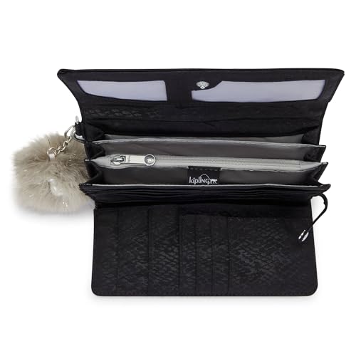 Kipling Rubi Large Printed Wristlet Wallet Python Embossed3